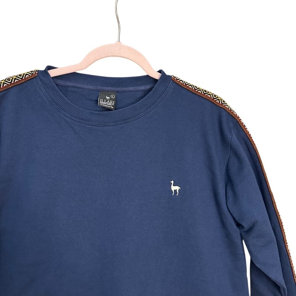 ILLARI SOUVENIRS Crew Neck Sweater POLERA RUMI LACRE Navy Blue Size Large‎ - Picture 6 of 14